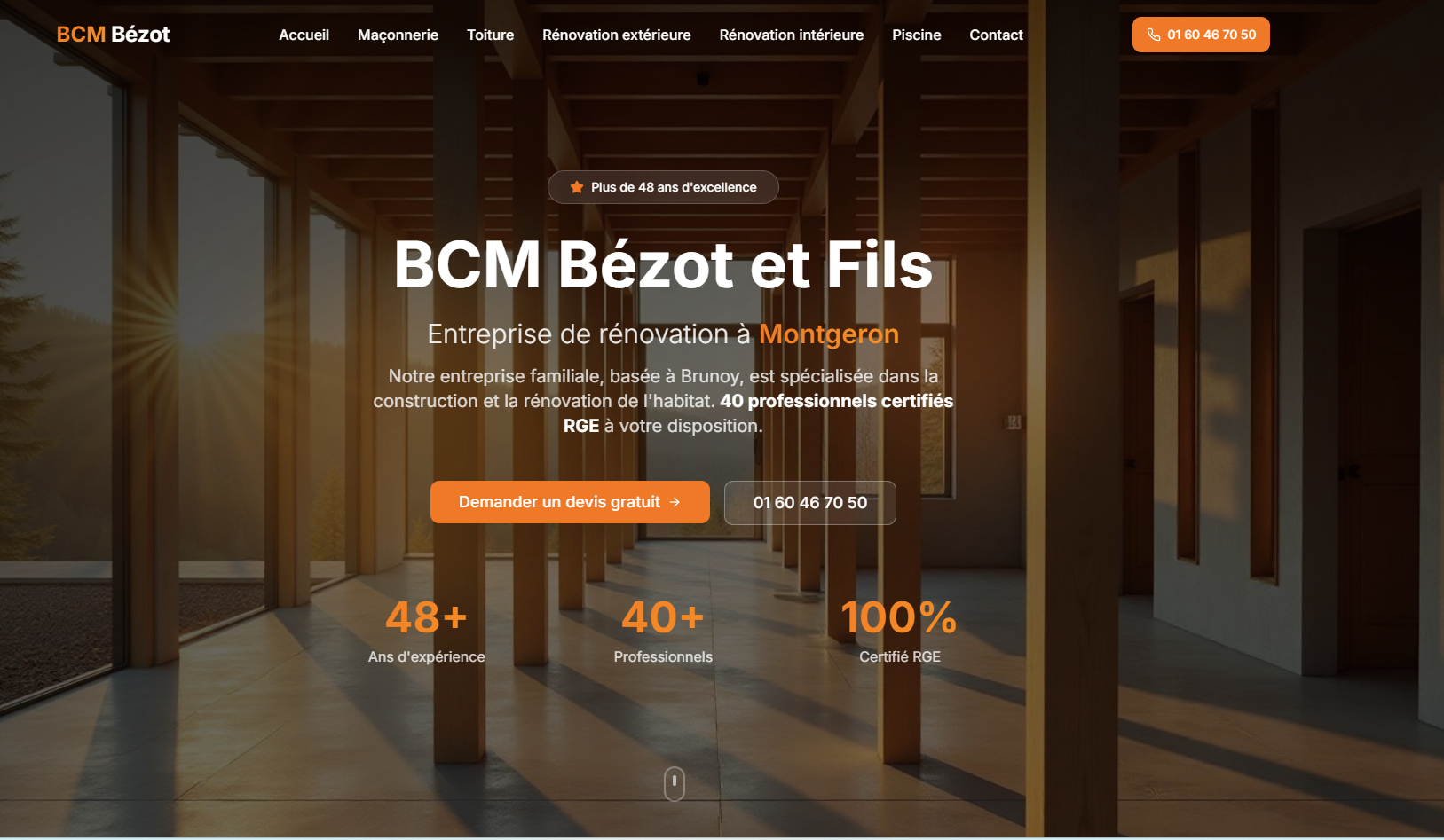 BCM Bézot et Fils : Site entreprise de construction