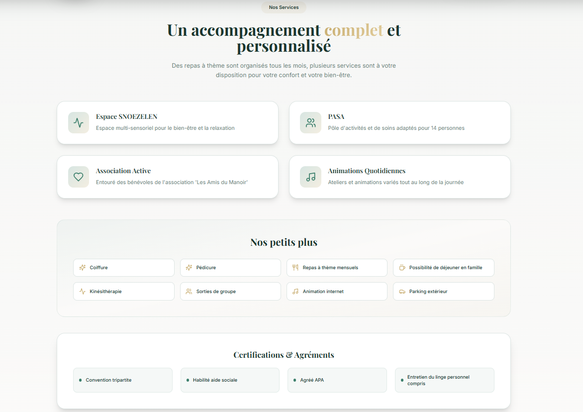 Services - Accompagnement complet et personnalisé