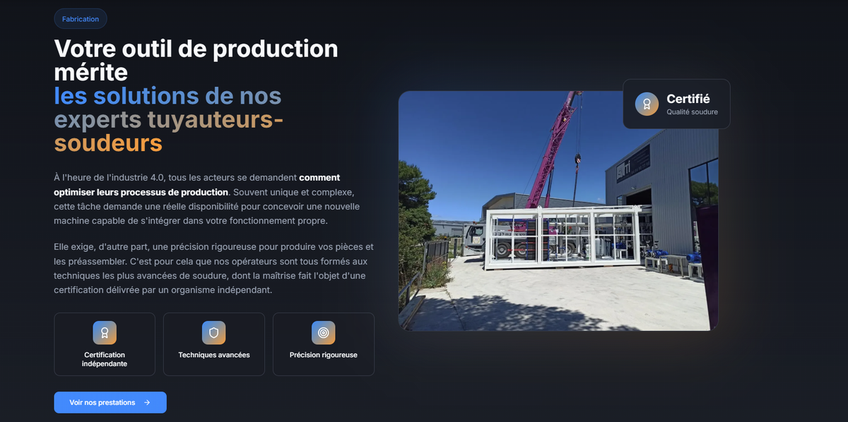 Section Fabrication SVTI