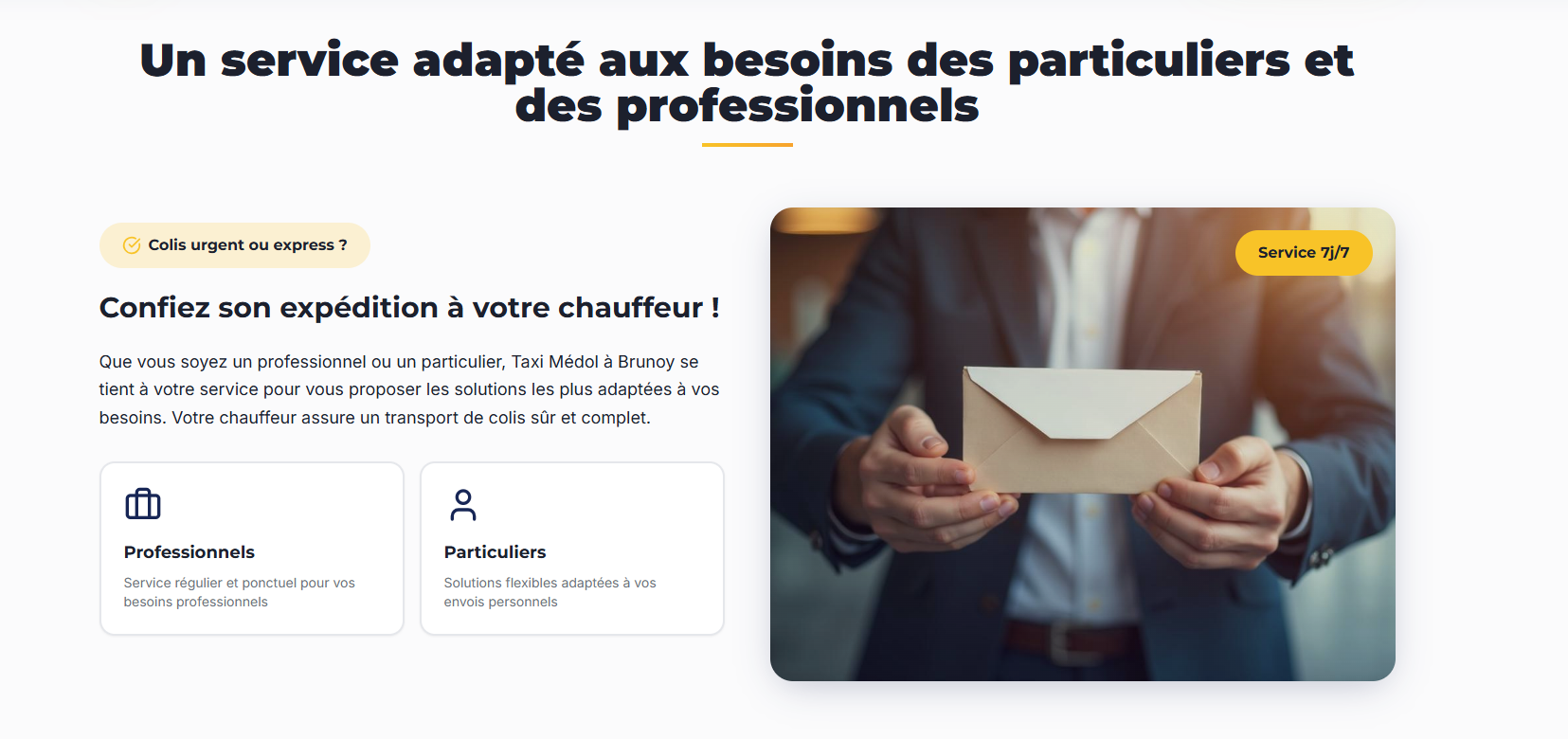 Section services Taxi Médol